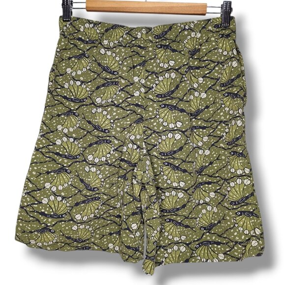 Patagonia Baggies Lined Shorts Boys Size XXL (16-18) Pockets Green Fish Print - Picture 1 of 5